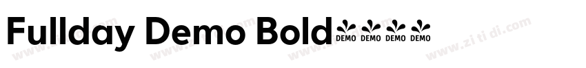 Fullday Demo Bold字体转换